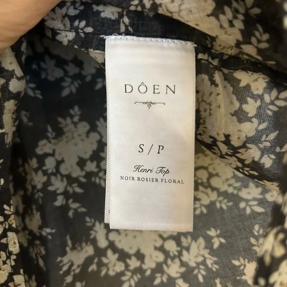 NWOT Doen Henri Noir Rosier Floral Small - Picture 4 of 5